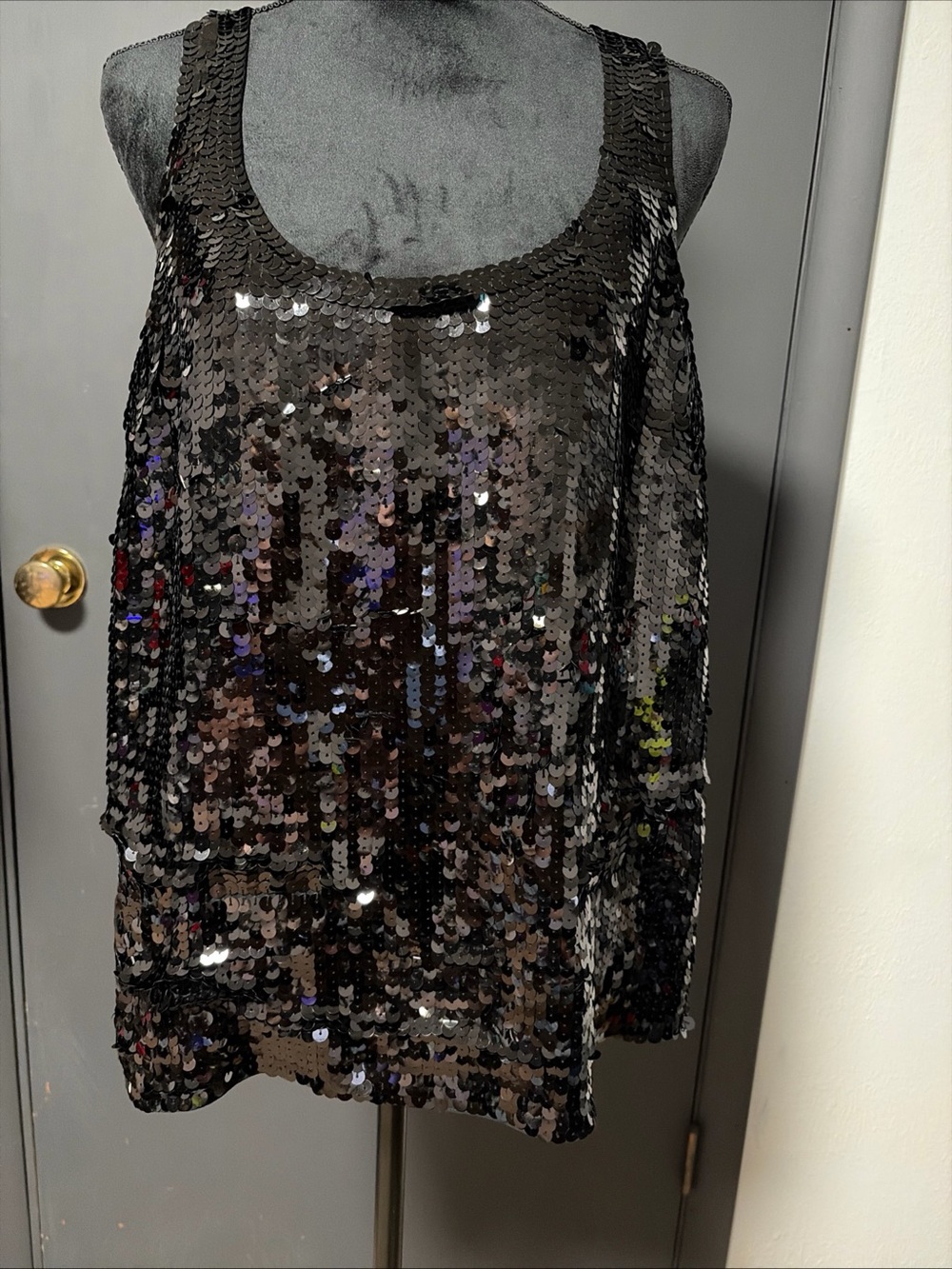 Banana Republic Black Sequin Tank